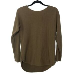 MICHAEL‎ Michael Kors Sweater Long Sleeves Knit Hi-Low Brown Gold Zipper XS